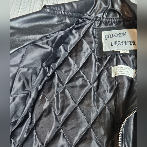 Children's Black Leather Biker Jacket Size 5T - Picture 7 of 16